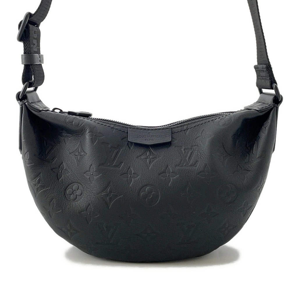 Louis Vuitton Shoulder Bag Monogram Shadow Black Hammock Black